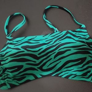 Xhiliration emerald zebra print bikini t